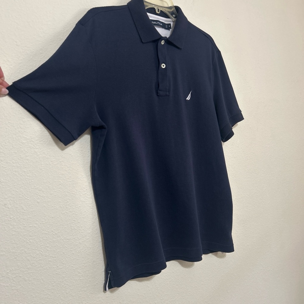 Nautica Men's Classic Fit Short Sleeve Polo Shirt Navy Blue Size Medium - Picture 5 of 7